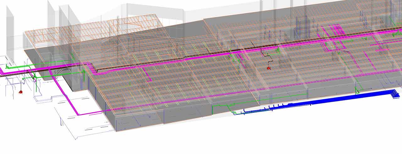 Scan to BIM, Car Park of White Water Shopping Center, Ireland