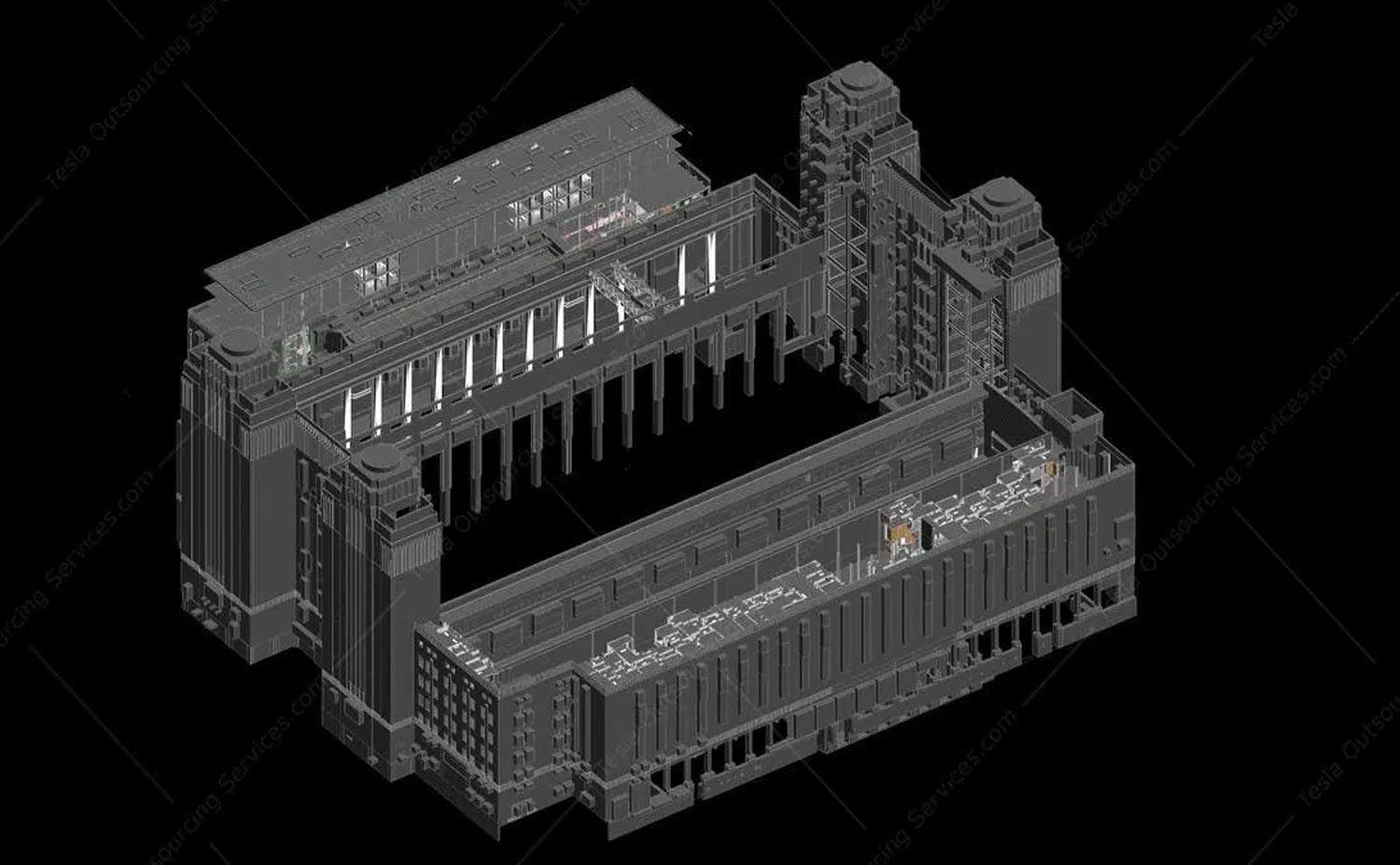 MEP Modelling Services, BIM Coordination and Shop Drawings for Battersea Power Station, UK