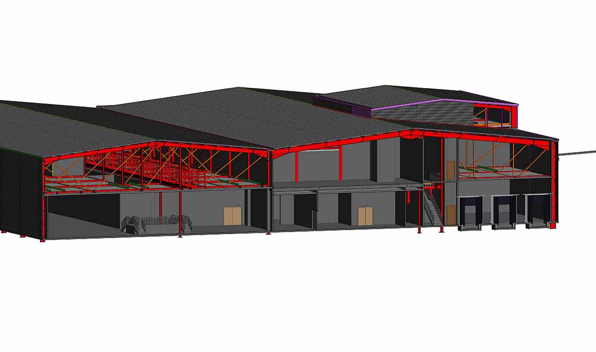 Architectural Modelling of  Industrial structure at LOD 300
