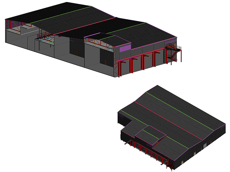 Architectural Modelling of  Industrial structure at LOD 300