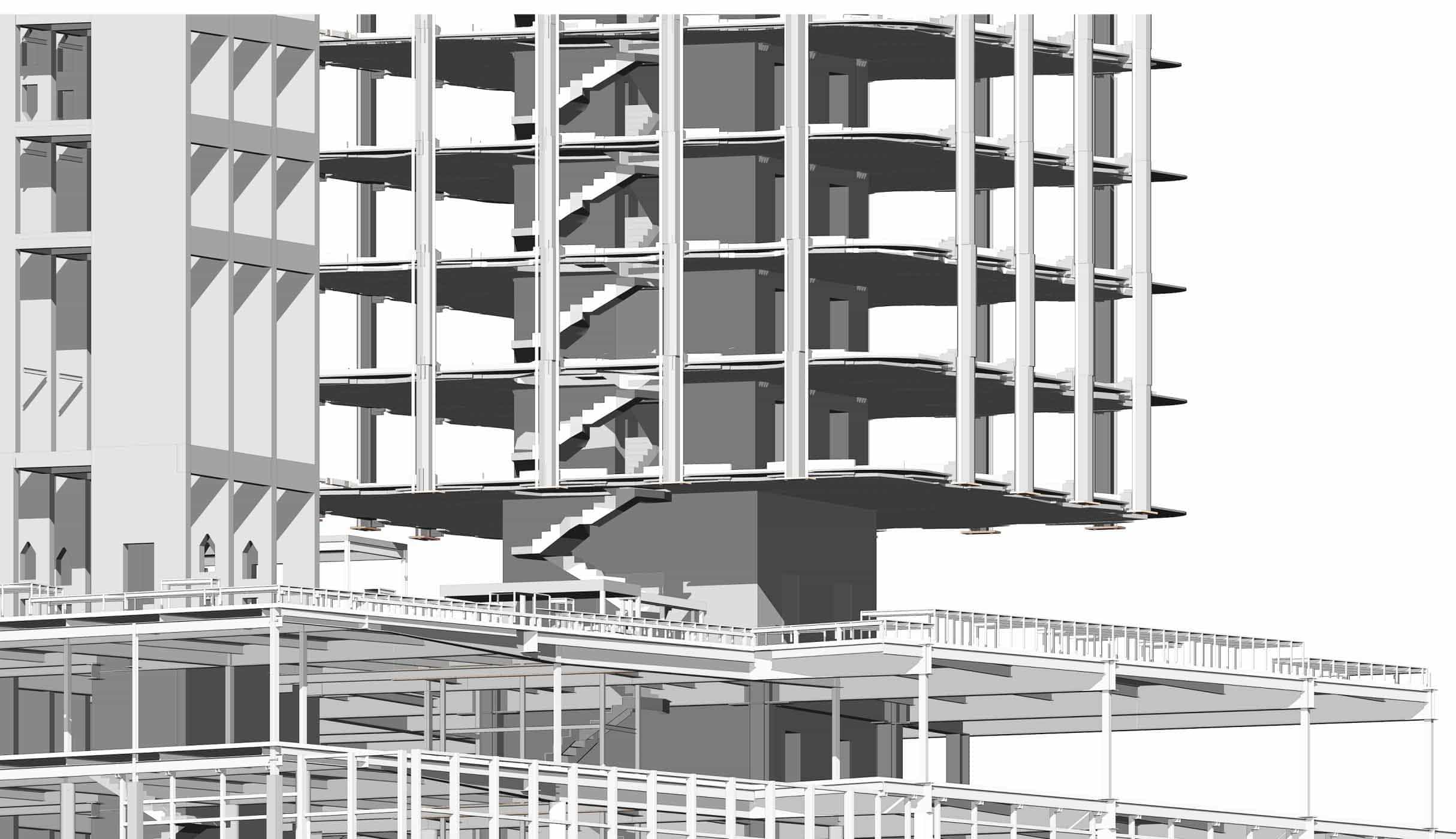 Structural Scan to BIM for an Office Building – Twin Towers