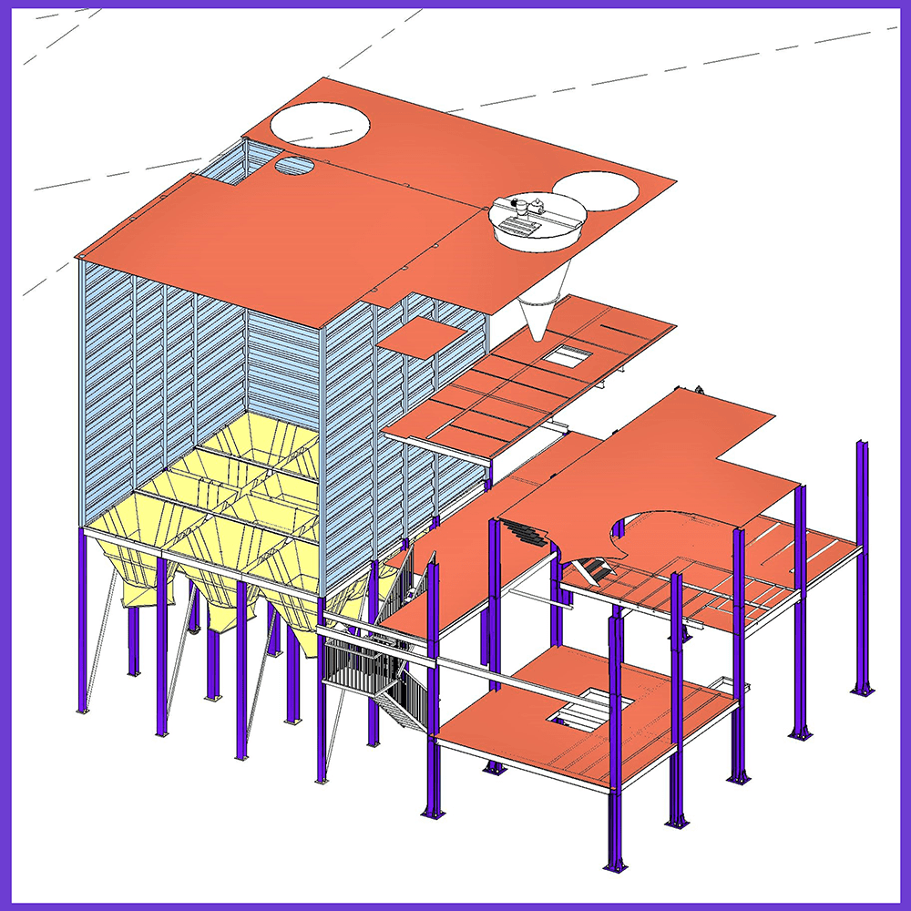 Scan to Revit Modeling at LOD 300 for an Industrial building, Europe