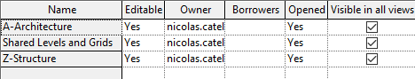 revit worksets projects