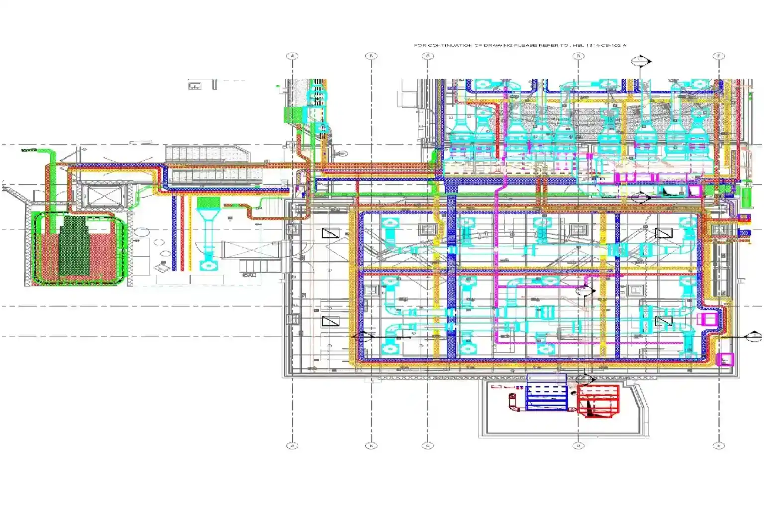 Fully coordinated 3D MEP shop drawing identifying zero clashes across HVAC, electrical, and plumbing.