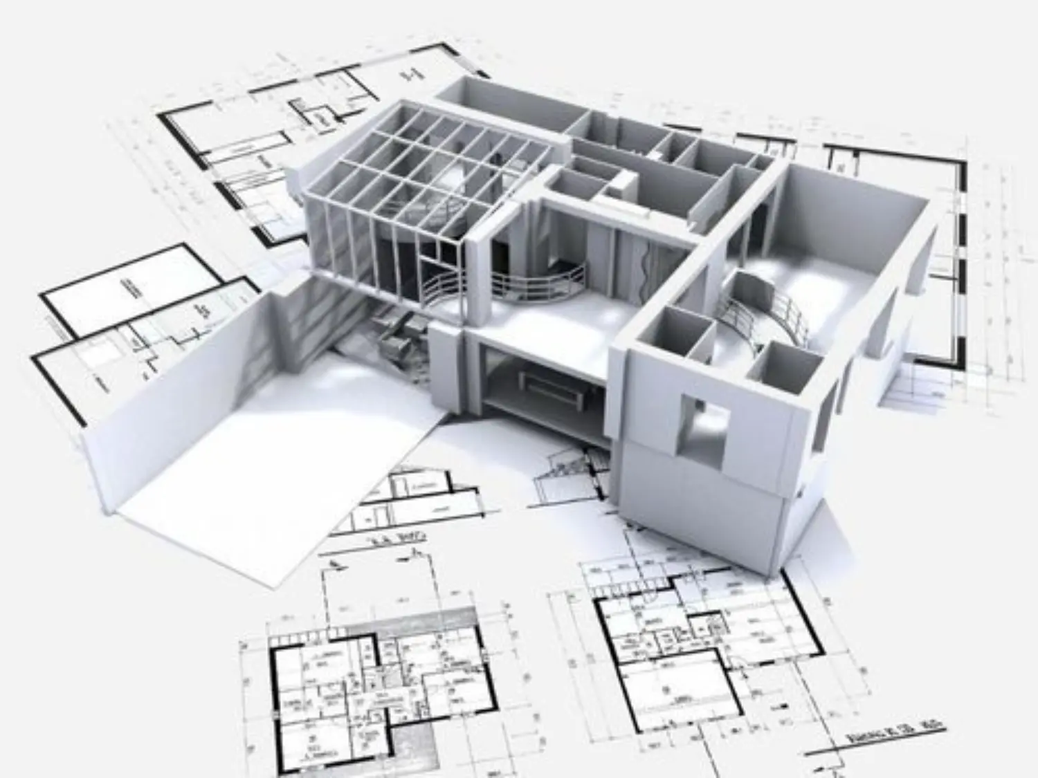 Process of converting traditional paper blueprints to digital CAD drafting.