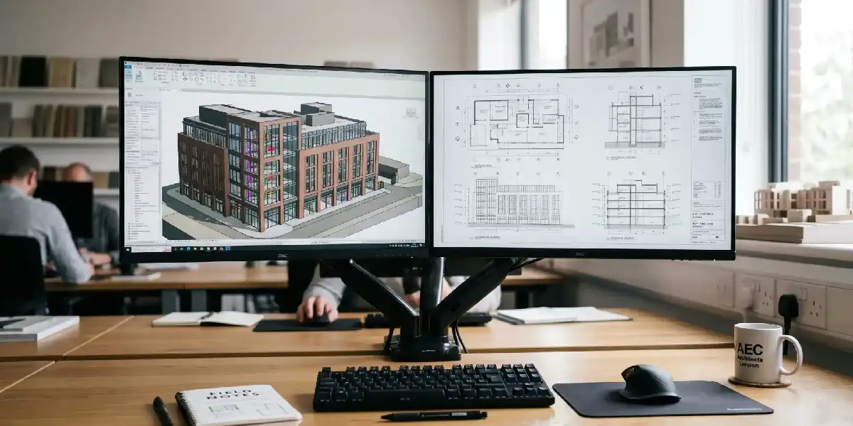 Architect developing a detailed Revit BIM model and construction documentation.
