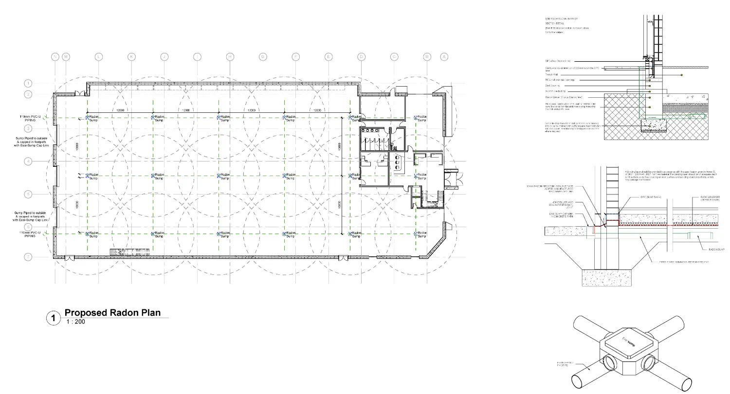 Accurate structural CAD drafting showing steel shop drawings and foundation plans.